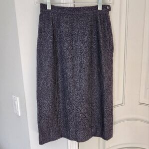 100% Wool Charcoal Gray Pendleton Skirt